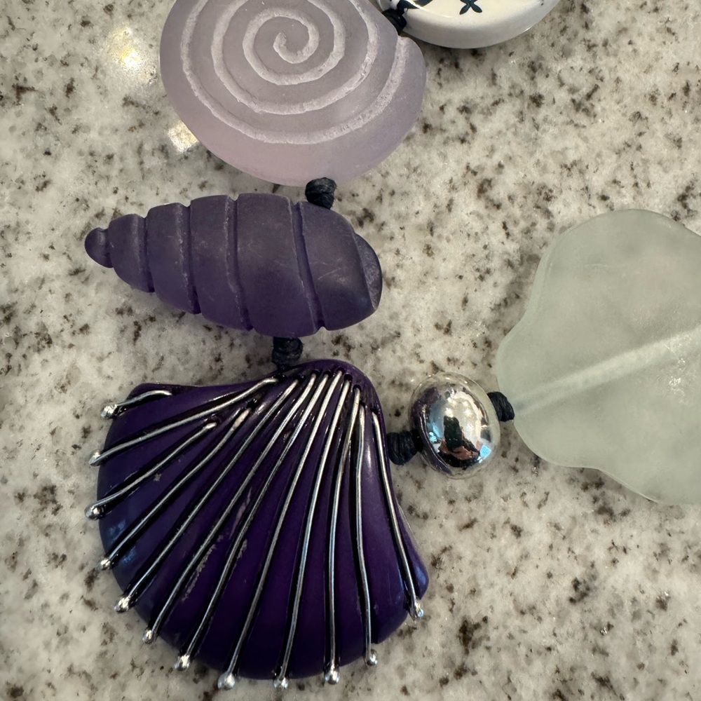 Chicos Nautical/Shell Statement Necklace - image 3